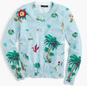J Crew Jackie Cardigan Florida M/L